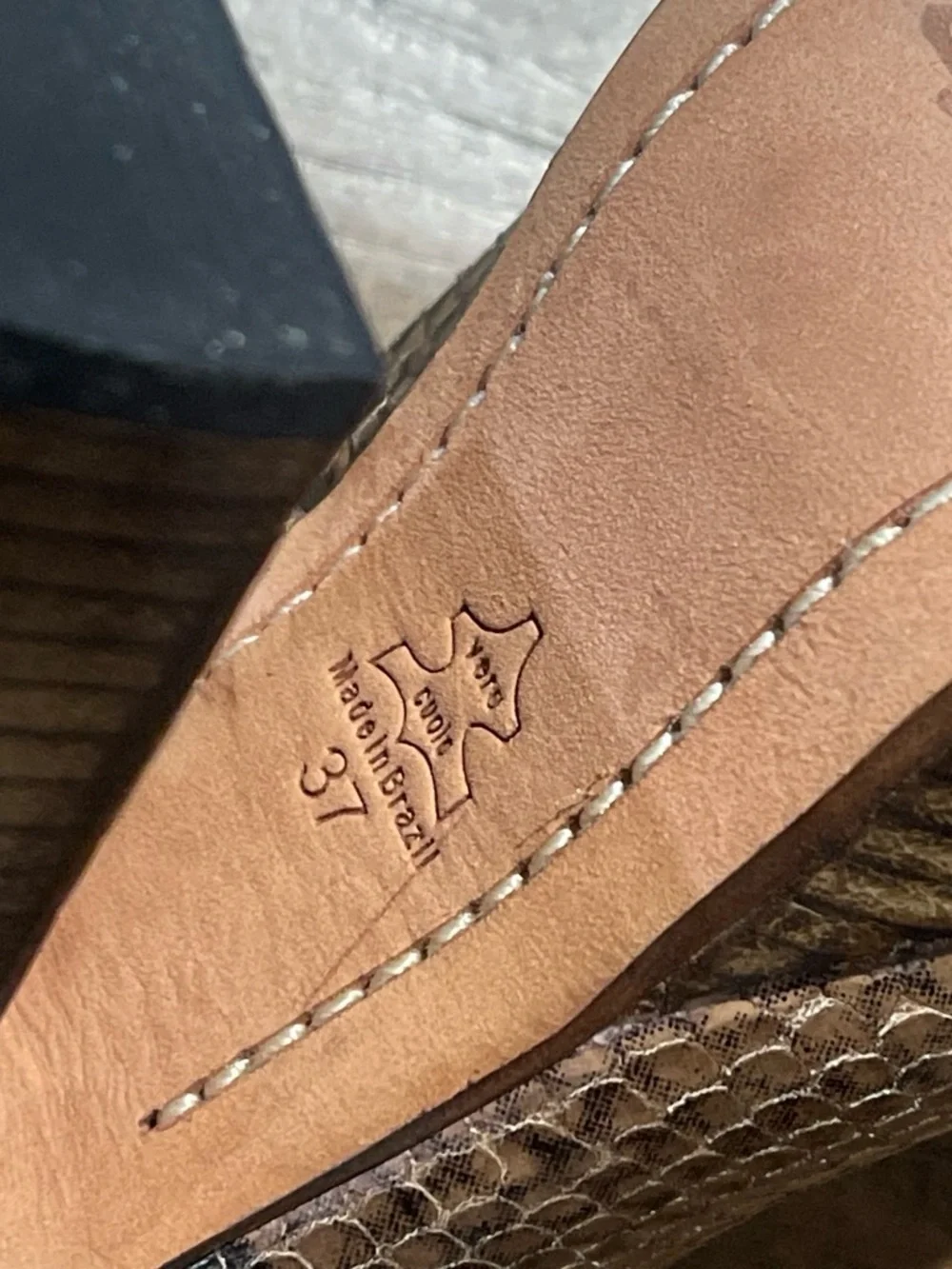 Alice + Olivia Brown Snake-Print Platform Mary Jane Heels